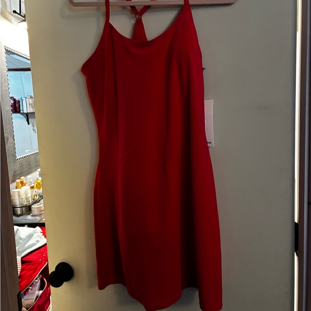 Outdoor Voices Exercise Dress Sleeveless Petunia Slip Dress with Strappy Back